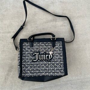 Juicy Couture Black and Gold Shoulder Bag
